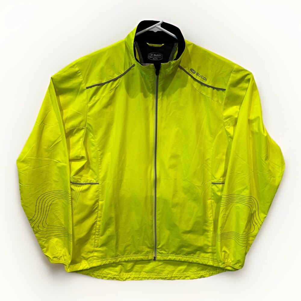 Sugoi‎ Zap Jacket Bike Cycling Jacket Neon Green Men Size 2XL Reflective